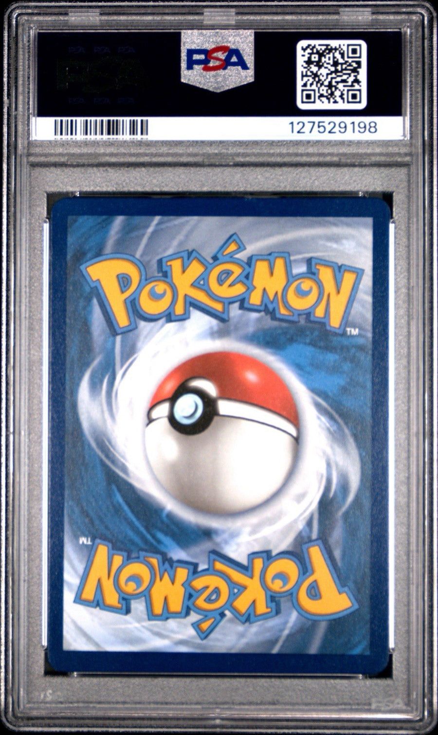 Back of the PSA slab for Serperior VSTAR (Full Art), showing cert 127529198