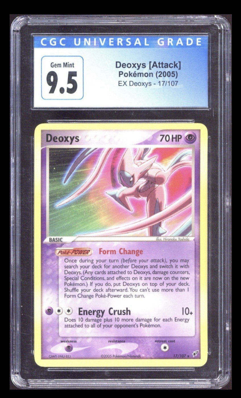 CGC 9.5 Deoxys — 2005 Pokémon EX Deoxys #17/107, Rare